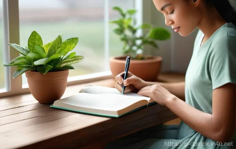 디지털디톡스와 감정 조절 훈련 - A visually striking split image depicting the journey from digital overwhelm to peaceful digital det...