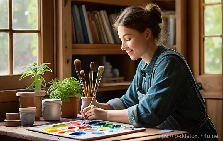 디지털디톡스와 마음 챙김 훈련 - **"A person, around 32 years old, with a serene and calm expression, sitting comfortably in a well-l... 디지털디톡스와 마음 챙김 훈련 - **"A person, around 32 years old, with a serene and calm expression, sitting comfortably in a well-l...