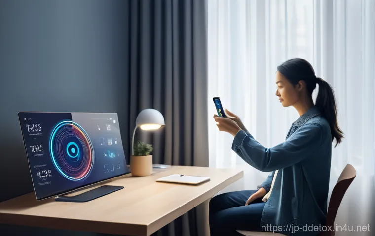 디지털디톡스와 건강한 디지털 라이프 - **"Serene Digital Detox: Embracing Offline Calm"**
A person (20s-30s, gender-neutral) is comfort... 디지털디톡스와 건강한 디지털 라이프 - **"Serene Digital Detox: Embracing Offline Calm"**
A person (20s-30s, gender-neutral) is comfort...